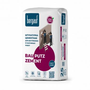 Штукатурка фасадная Bau Putz Zement 25 кг BERGAUF