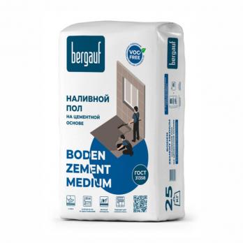 Пол наливной Boden Zement Medium 25 кг BERGAUF